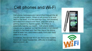 Cell Phones and Wi-Fi